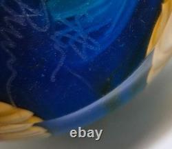 Large Murano Glass Vase Hand-blown Art Millefiori Calla Lilli Heavy Thick 20