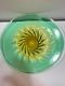 Large Murano Green/Yellow Hand Blown Glass Art Decorative Bowl