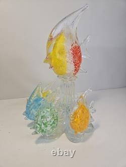 Large Murano Italian Hand Blown Glass Fish Sculpture