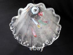 Large Murano Millefiori Hand Blown Glass Pendant Ceiling Light Fixture