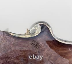 Large Murano Style Hand Blown Glass Pedestal Centerpiece 17 D X 17 W X 8H