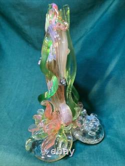 Large SEAHORSE AMONG SEAWEED Oggetti Murano Blown GLASS Amazing
