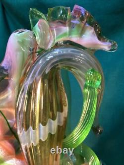 Large SEAHORSE AMONG SEAWEED Oggetti Murano Blown GLASS Amazing
