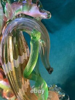 Large SEAHORSE AMONG SEAWEED Oggetti Murano Blown GLASS Amazing