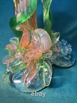 Large SEAHORSE AMONG SEAWEED Oggetti Murano Blown GLASS Amazing