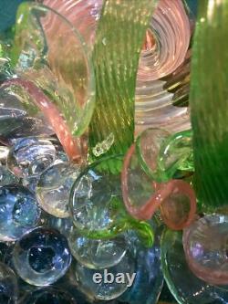 Large SEAHORSE AMONG SEAWEED Oggetti Murano Blown GLASS Amazing