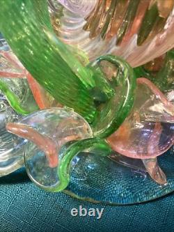 Large SEAHORSE AMONG SEAWEED Oggetti Murano Blown GLASS Amazing