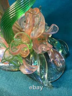 Large SEAHORSE AMONG SEAWEED Oggetti Murano Blown GLASS Amazing
