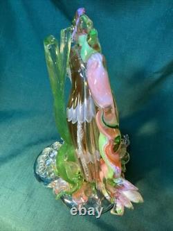 Large SEAHORSE AMONG SEAWEED Oggetti Murano Blown GLASS Amazing