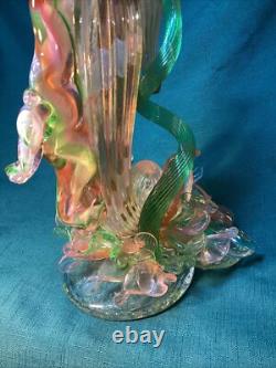 Large SEAHORSE AMONG SEAWEED Oggetti Murano Blown GLASS Amazing