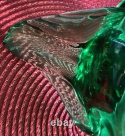 Large Vintage Hand Blown Art Murano Glass Sawfish Green Exquisite & Rare