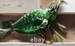 Large Vintage Hand Blown Art Murano Glass Sawfish Green Exquisite & Rare