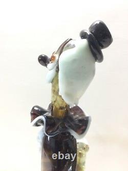 Large Vintage MURANO Multicolor Blown Glass Clown Italy Venetian 13 inches