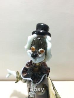 Large Vintage MURANO Multicolor Blown Glass Clown Italy Venetian 13 inches