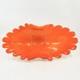 Large Vintage Murano Glass Orange White Footed Compote Bowl (20.5 inches)