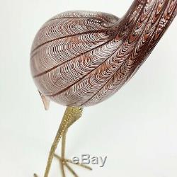 Licio Zanetti 25 3/4 Tall Murano Glass Bird Sculpture Italy Venini Era