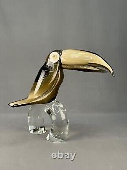 Licio Zanetti Hand Blown Murano Art Glass Toucan Sculpture 9.5