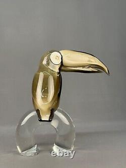 Licio Zanetti Hand Blown Murano Art Glass Toucan Sculpture 9.5