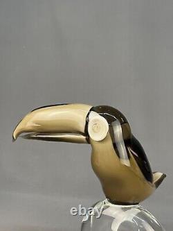 Licio Zanetti Hand Blown Murano Art Glass Toucan Sculpture 9.5