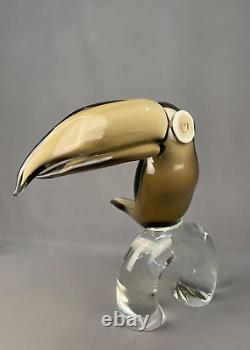 Licio Zanetti Hand Blown Murano Art Glass Toucan Sculpture 9.5