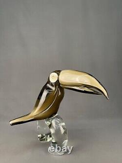 Licio Zanetti Hand Blown Murano Art Glass Toucan Sculpture 9.5