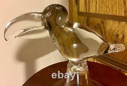 Licio Zanetti Hand Blown Murano Art Glass Toucan Sculpture 9.5 Signed