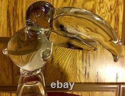 Licio Zanetti Hand Blown Murano Art Glass Toucan Sculpture 9.5 Signed