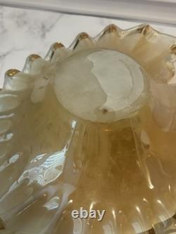 Linea Astuni Italian Hand Blown Murano Style Art Glass Bowl & Basket Set