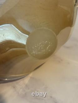 Linea Astuni Italian Hand Blown Murano Style Art Glass Bowl & Basket Set