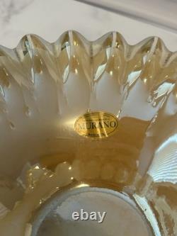 Linea Astuni Italian Hand Blown Murano Style Art Glass Bowl & Basket Set