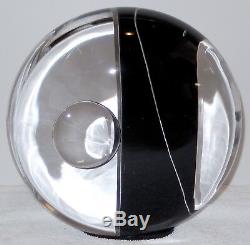 Livio Seguso Murano Glass ORB Ogetti Sculpture Black Clear CUT Glass 25 pounds
