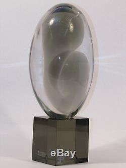 Livio Seguso Signed Original Art Glass Sculpture Murano Italy Mother & Child