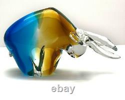 Lorraine Canada Art Glass Bull Italian Hand Blown Sculpture Figurine Taurus VTG