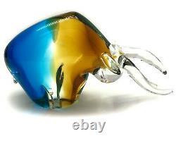 Lorraine Canada Art Glass Bull Italian Hand Blown Sculpture Figurine Taurus VTG