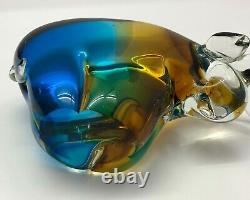 Lorraine Canada Art Glass Bull Italian Hand Blown Sculpture Figurine Taurus VTG