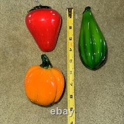 Lot Of 25 Vintage Hand-Blown Glass FRUITS, Vegetables Murano Style MCM FAB