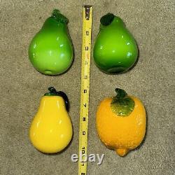 Lot Of 25 Vintage Hand-Blown Glass FRUITS, Vegetables Murano Style MCM FAB