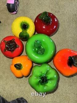 Lot Of 25 Vintage Hand-Blown Glass FRUITS, Vegetables Murano Style MCM FAB