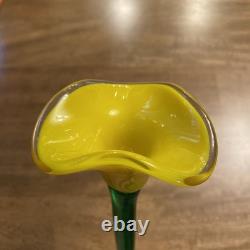 Lot of 6 Hand-blown Murano-style Art Glass Multi-Color Flowers 19 & Leaves 22