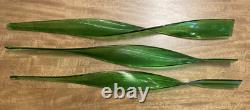 Lot of 6 Hand-blown Murano-style Art Glass Multi-Color Flowers 19 & Leaves 22