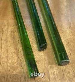 Lot of 6 Hand-blown Murano-style Art Glass Multi-Color Flowers 19 & Leaves 22