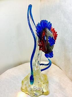 Lovely Hand Blown Fish Sculpture Murano Art Glass Master Costantini Signed 11.5