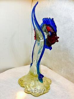 Lovely Hand Blown Fish Sculpture Murano Art Glass Master Costantini Signed 11.5