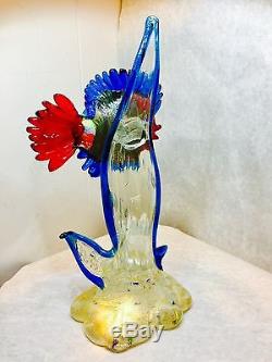 Lovely Hand Blown Fish Sculpture Murano Art Glass Master Costantini Signed 11.5