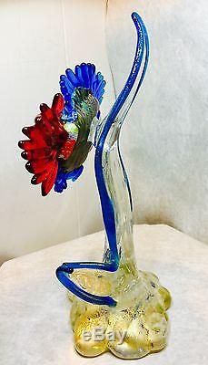 Lovely Hand Blown Fish Sculpture Murano Art Glass Master Costantini Signed 11.5