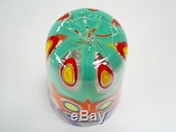 Lovely Signed Murano Fornace Formentello 7.8 Colourful Art Glass Bucket Vase