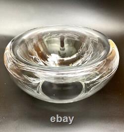 Luciano Vistosi Bola Hand Blown Murano Glass Double Walled Bowl Centerpiece