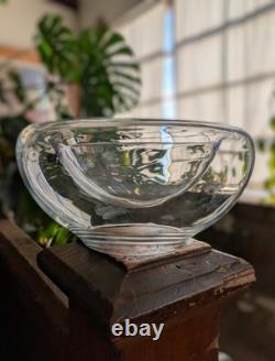 Luciano Vistosi Bola Hand Blown Murano Glass MCM Double Wall Bowl (Invisible?)