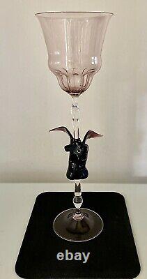 Lucio Bubacco Tall Chalice Flamework, c. 1980s signed