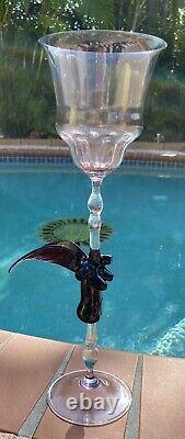 Lucio Bubacco Tall Chalice Flamework, c. 1980s signed